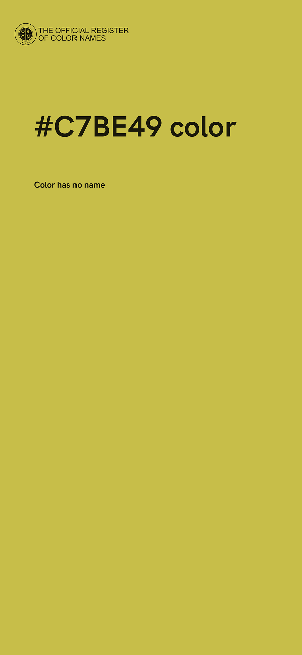 #C7BE49 color image