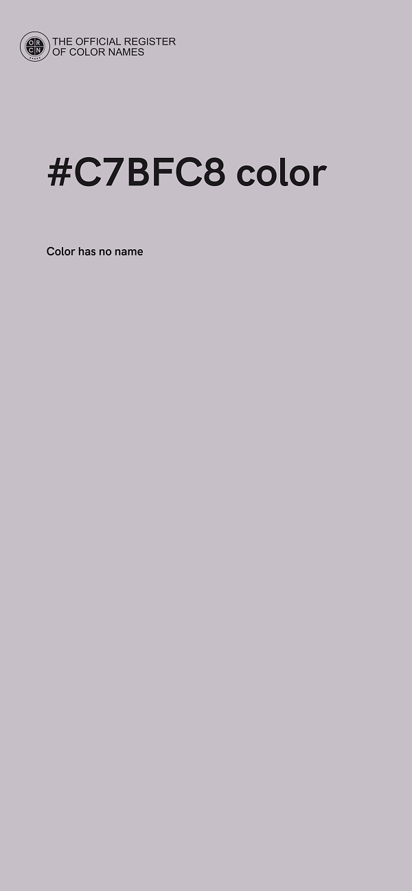 #C7BFC8 color image