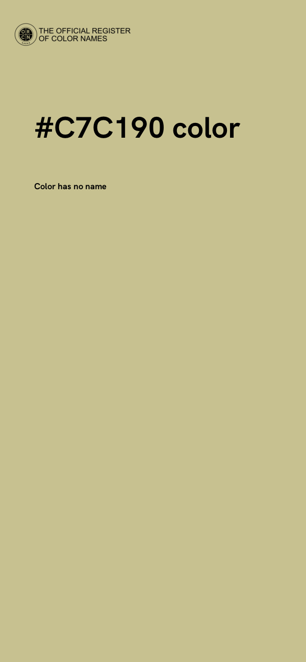 #C7C190 color image