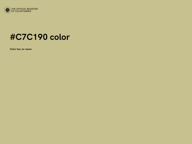 #C7C190 color image