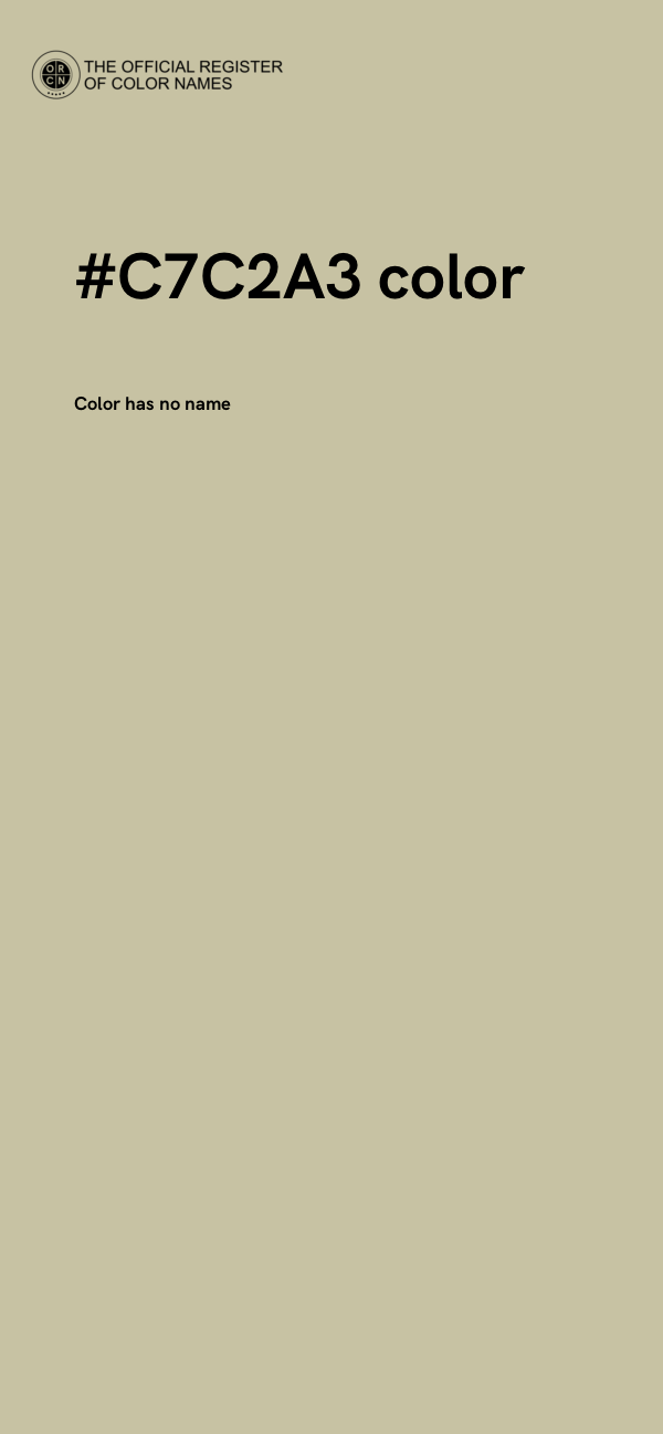 #C7C2A3 color image