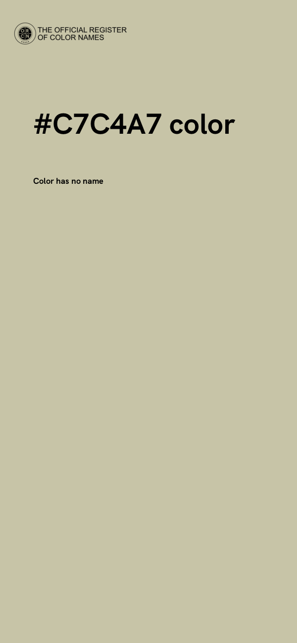 #C7C4A7 color image
