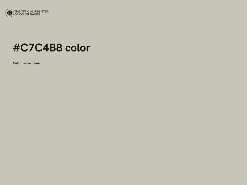 #C7C4B8 color image