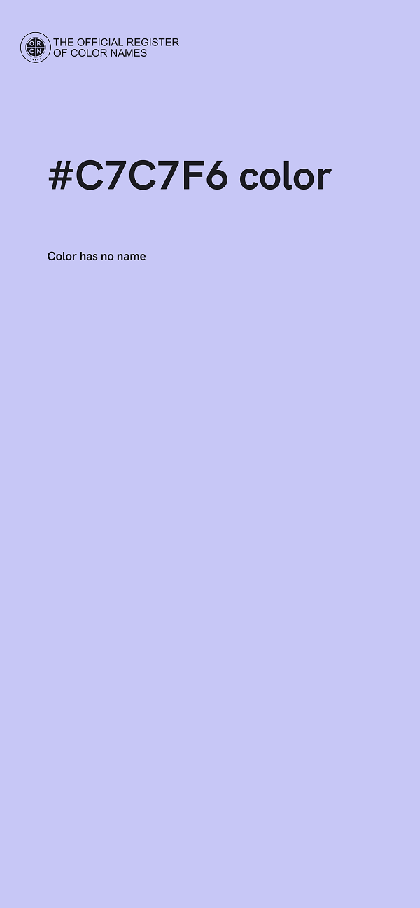 #C7C7F6 color image
