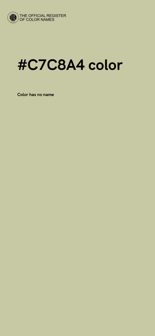 #C7C8A4 color image