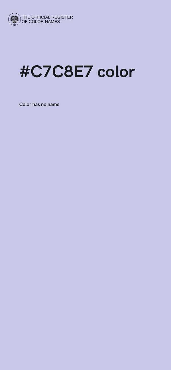 #C7C8E7 color image
