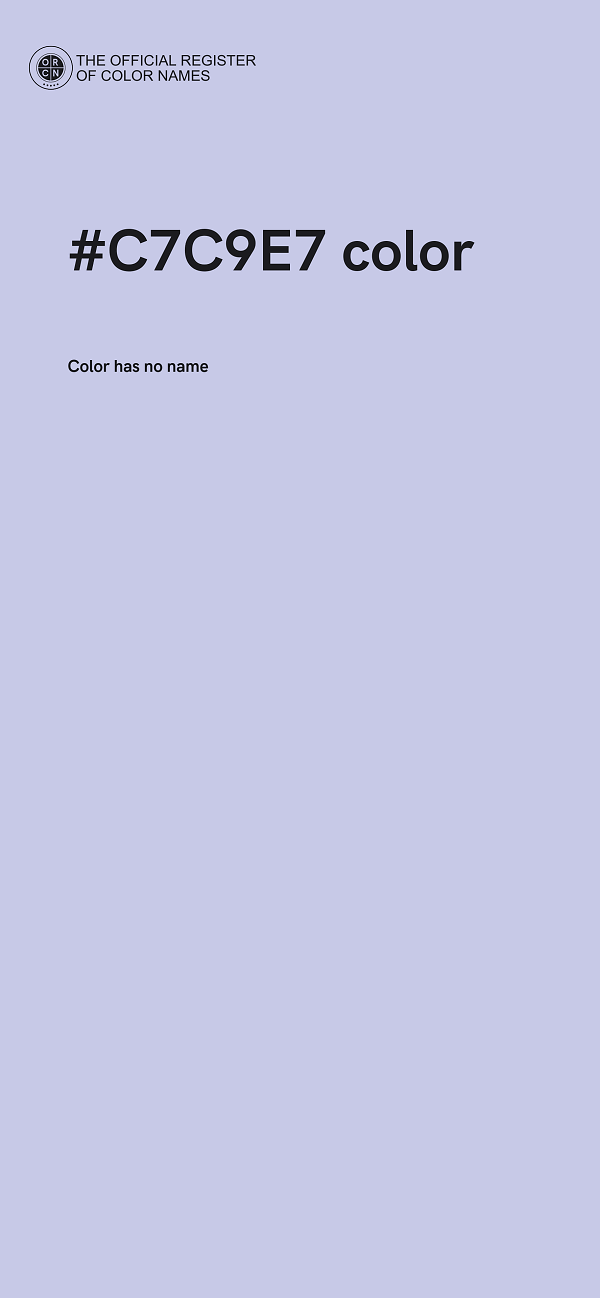 #C7C9E7 color image