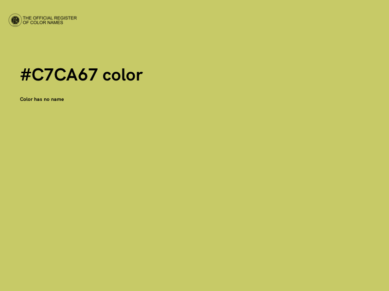 #C7CA67 color image