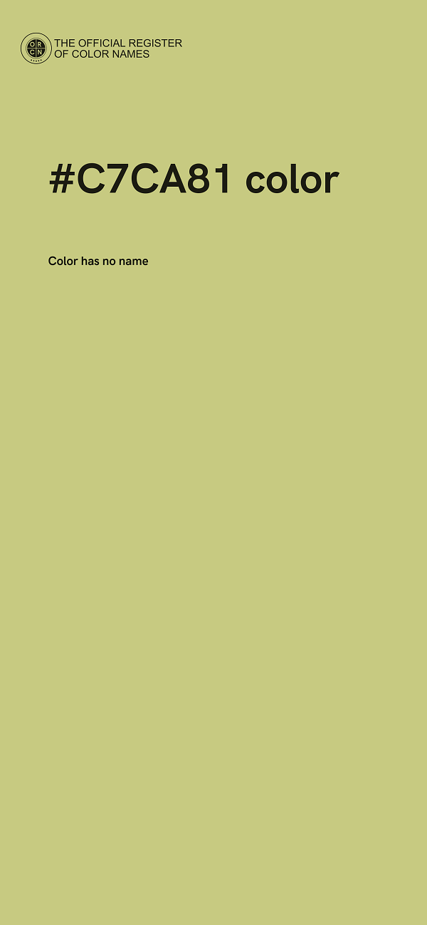 #C7CA81 color image