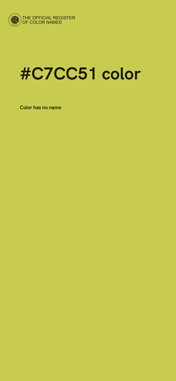 #C7CC51 color image