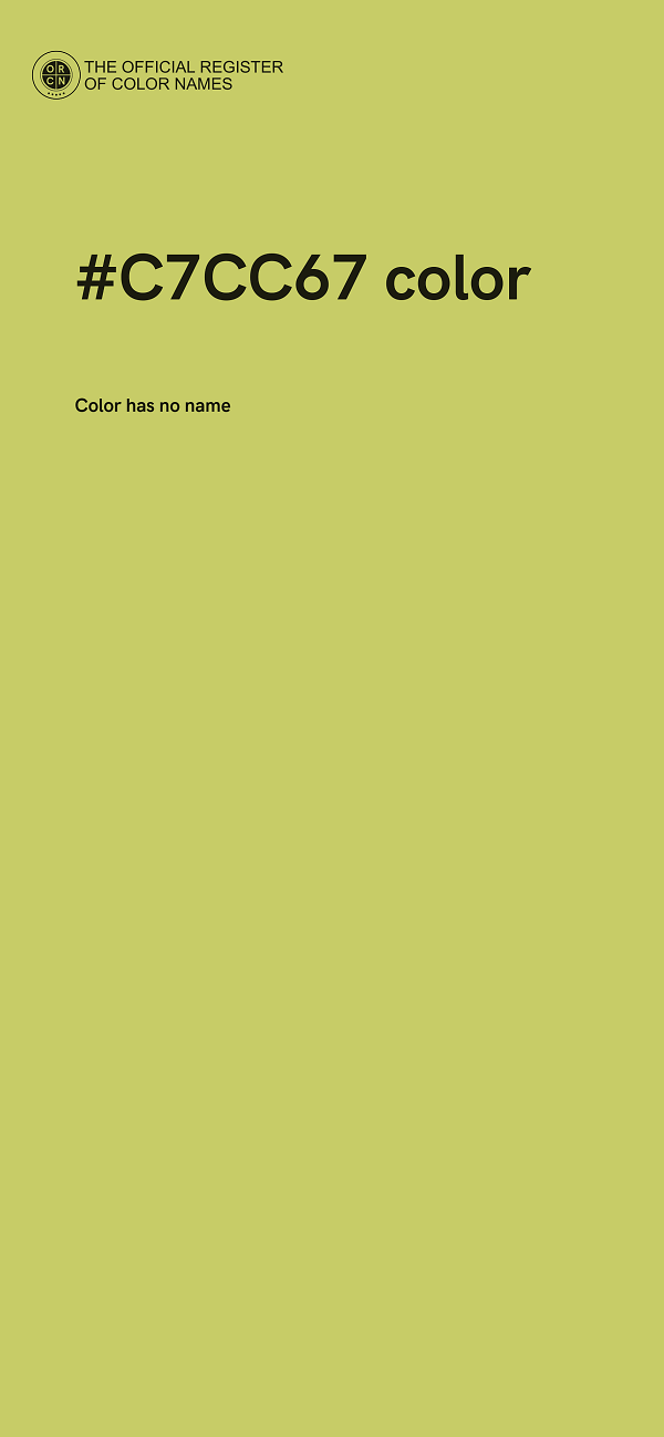 #C7CC67 color image