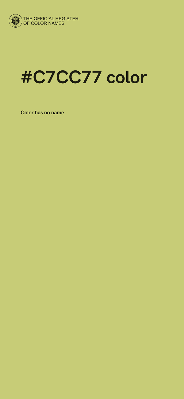 #C7CC77 color image