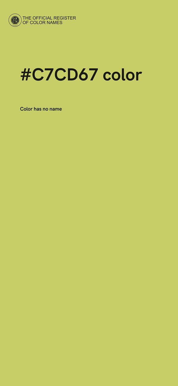 #C7CD67 color image