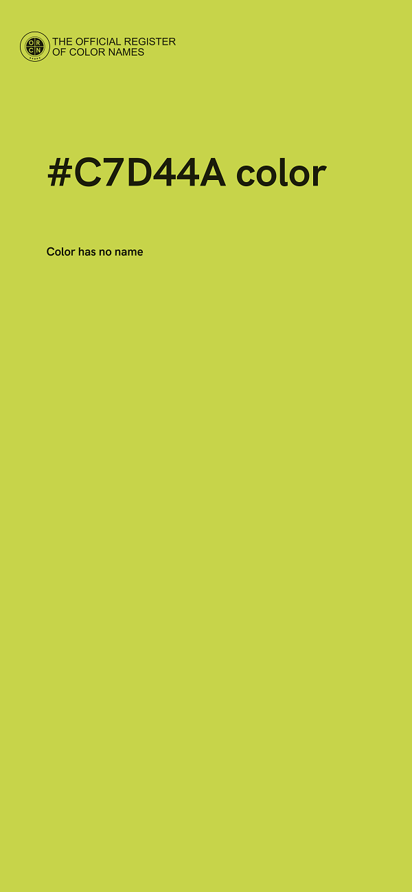 #C7D44A color image