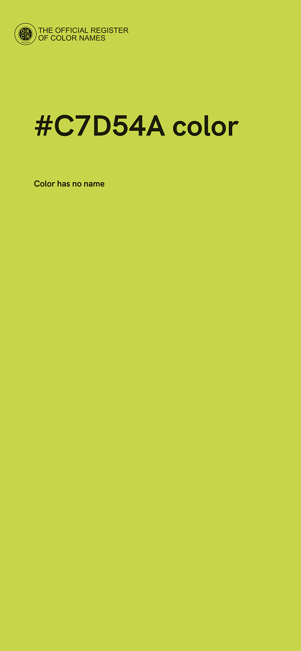 #C7D54A color image