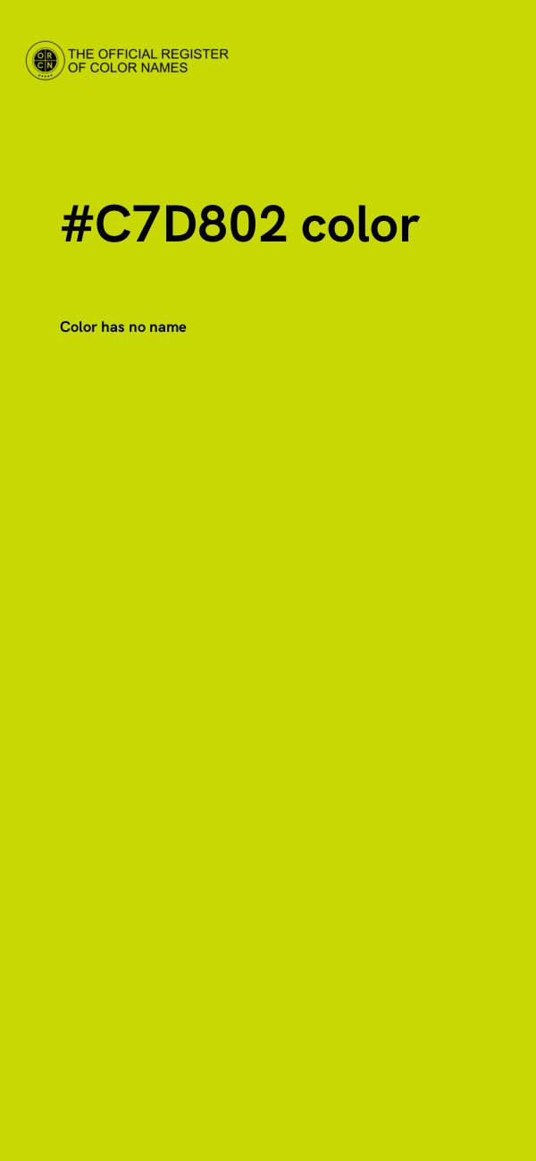 #C7D802 color image