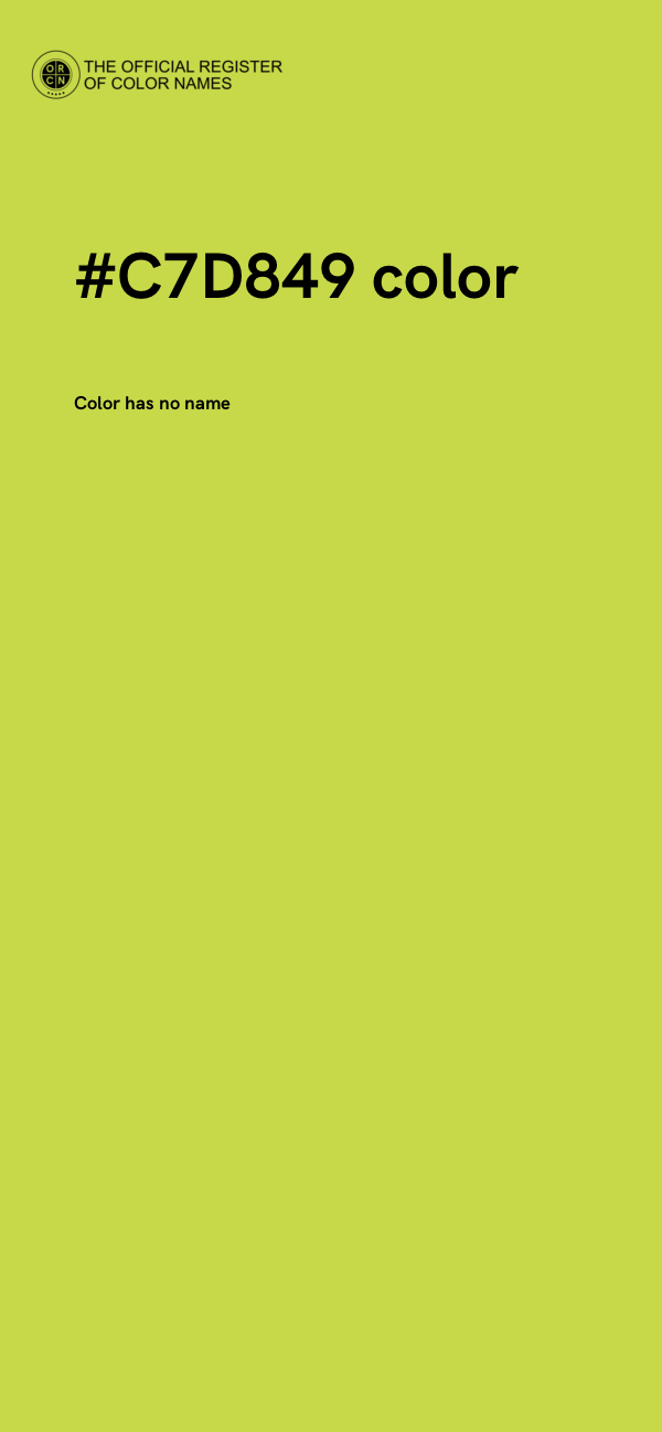 #C7D849 color image