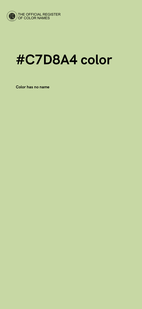 #C7D8A4 color image