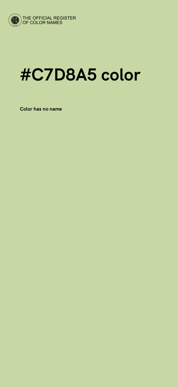 #C7D8A5 color image