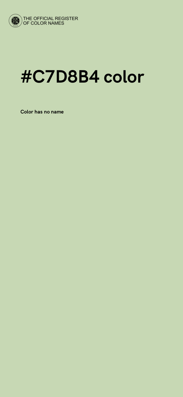 #C7D8B4 color image