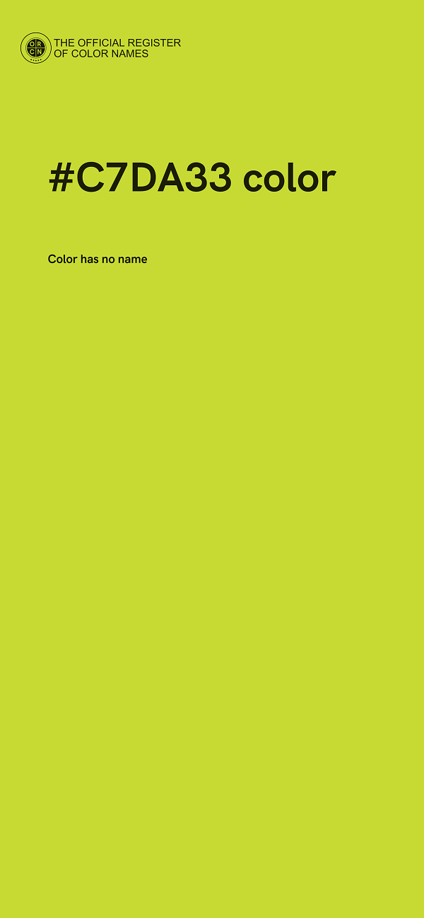 #C7DA33 color image