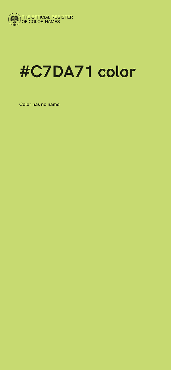 #C7DA71 color image