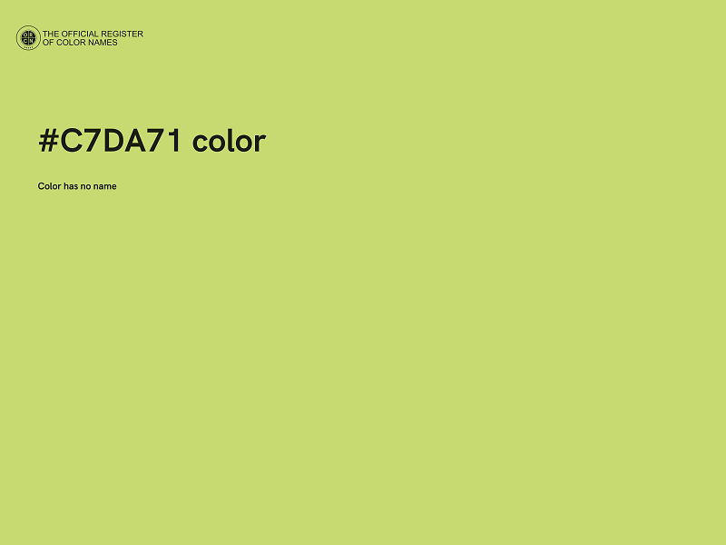 #C7DA71 color image