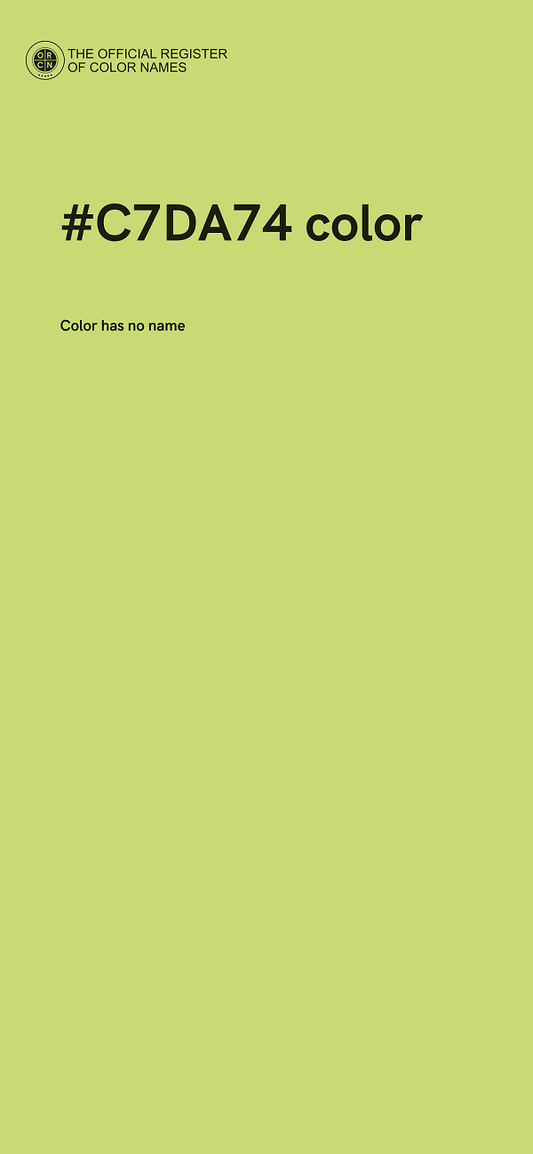 #C7DA74 color image