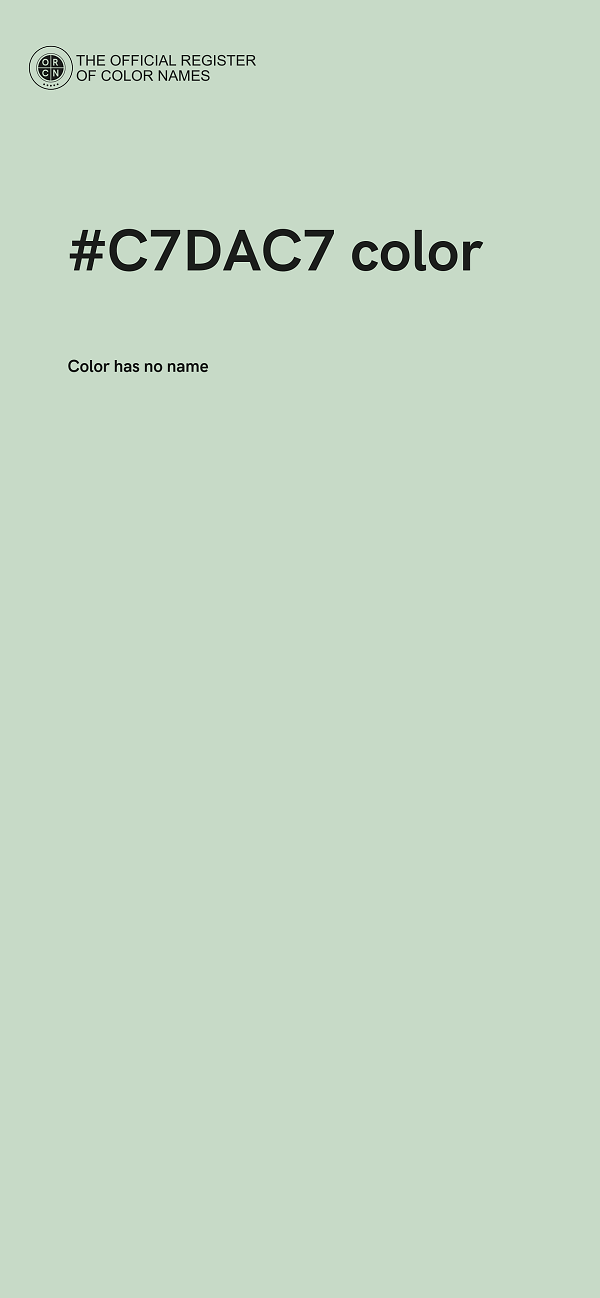 #C7DAC7 color image