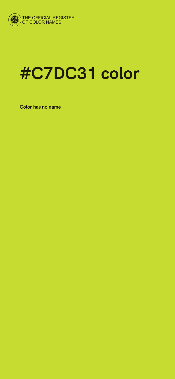 #C7DC31 color image