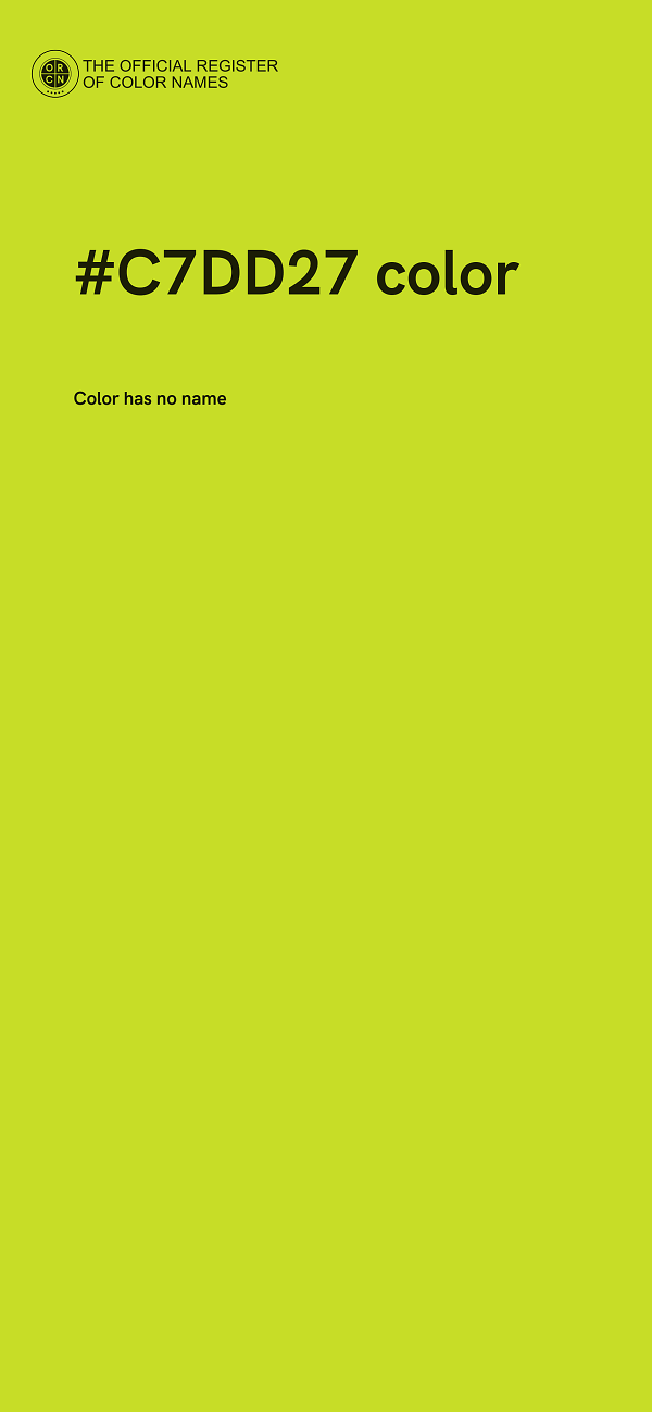 #C7DD27 color image