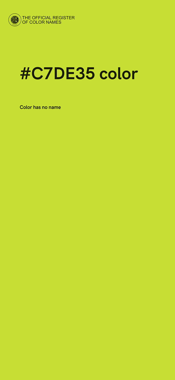 #C7DE35 color image