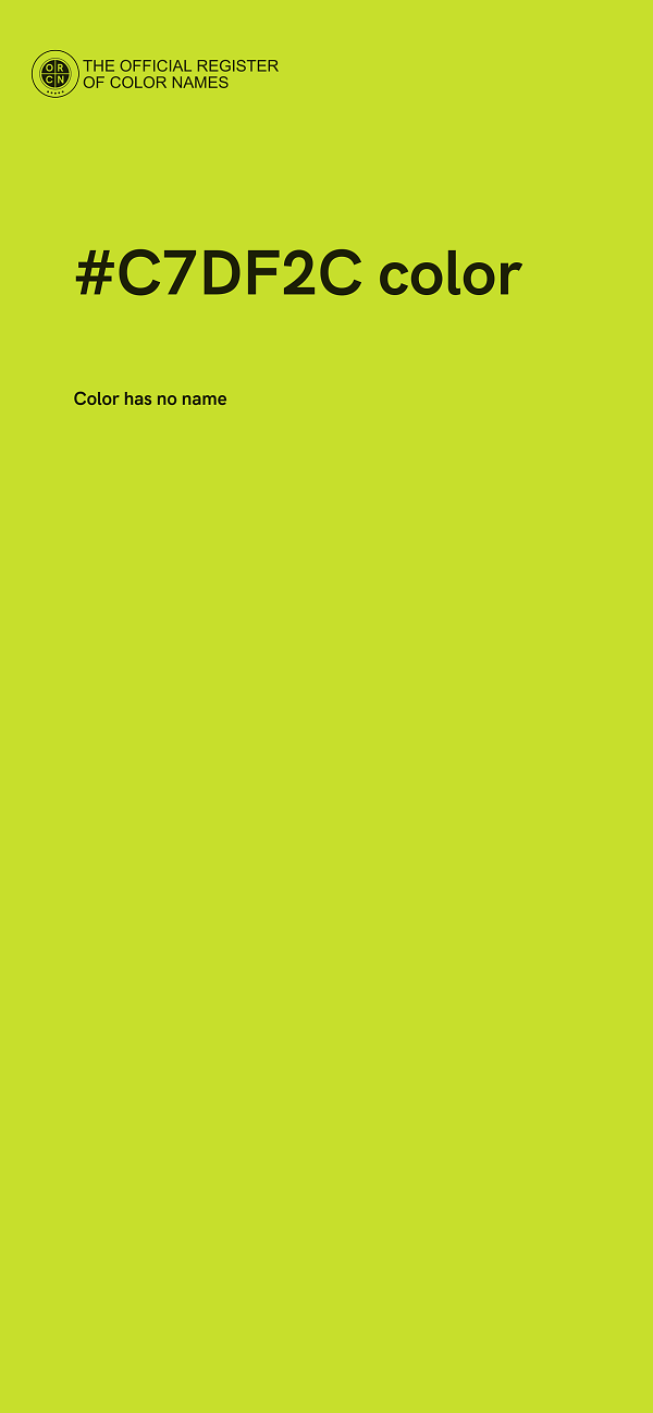 #C7DF2C color image