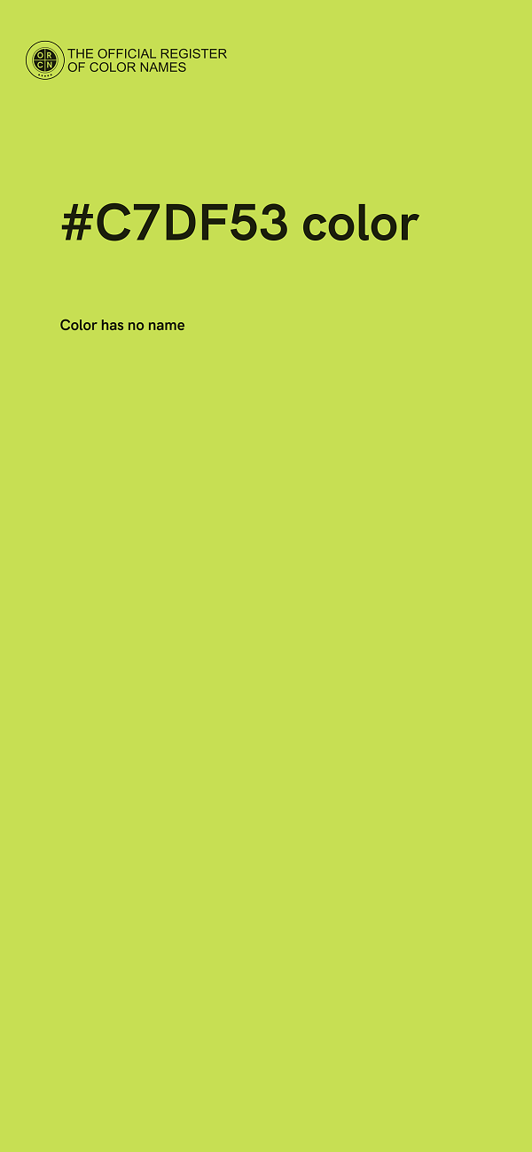#C7DF53 color image