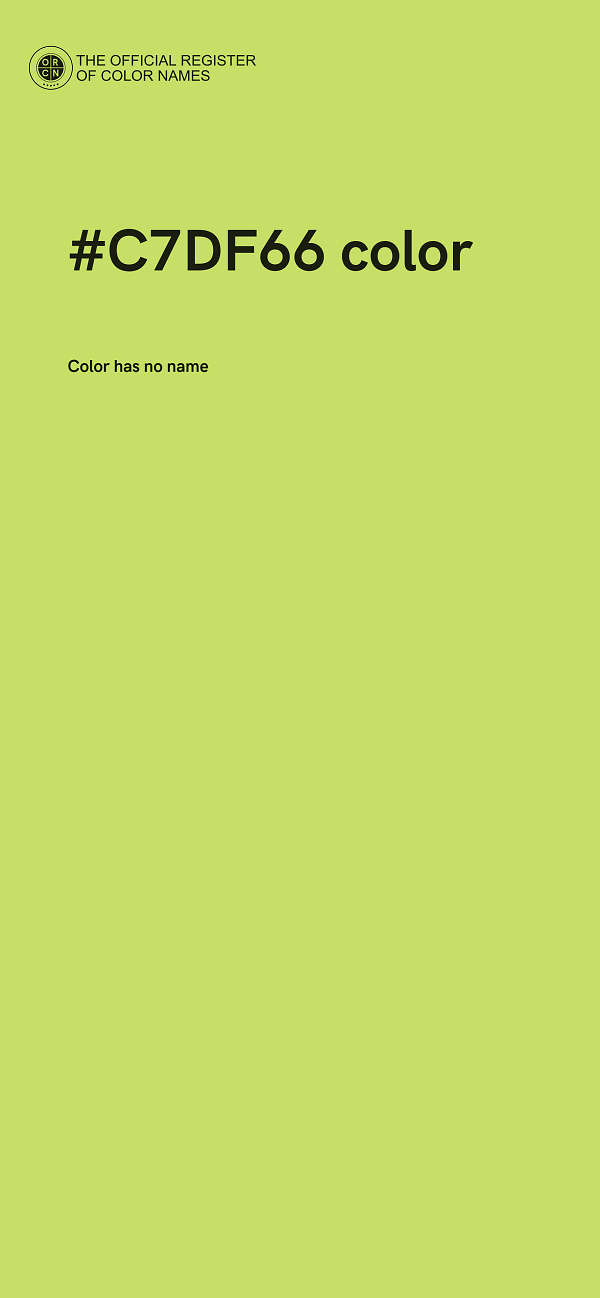 #C7DF66 color image