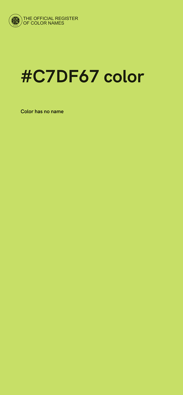 #C7DF67 color image