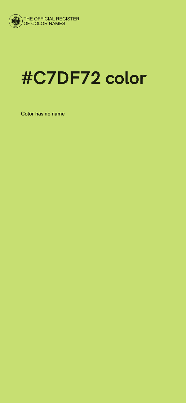 #C7DF72 color image