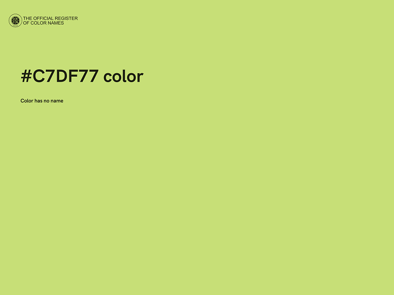 #C7DF77 color image