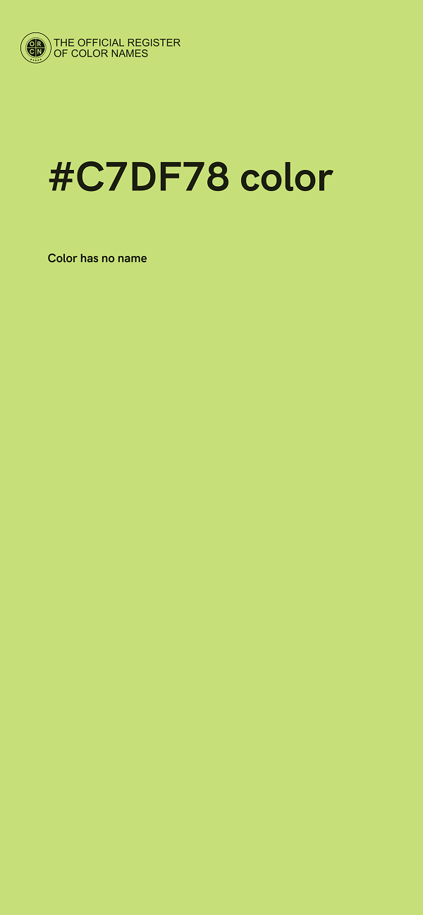 #C7DF78 color image