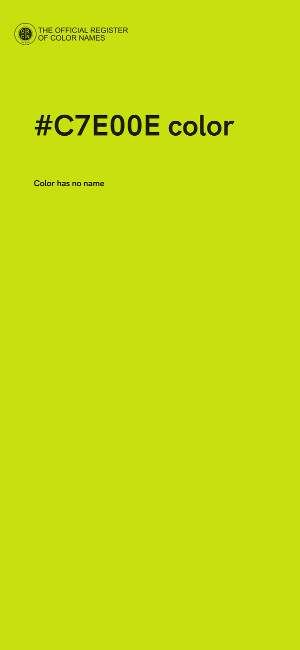 #C7E00E color image