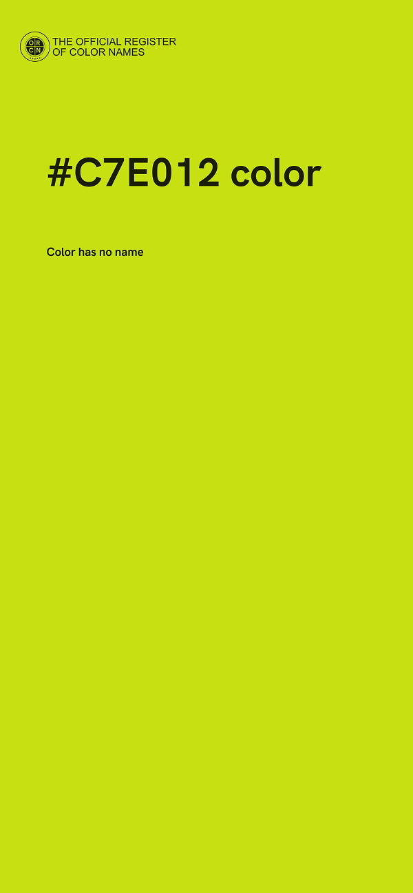 #C7E012 color image