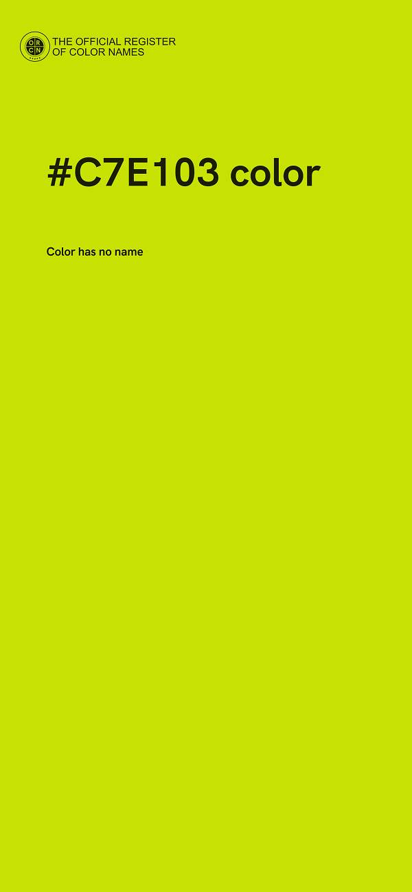 #C7E103 color image