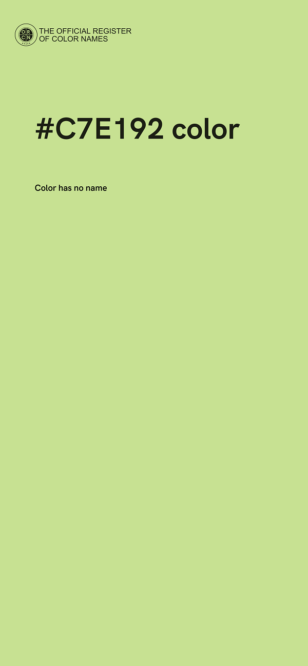 #C7E192 color image