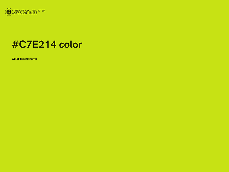 #C7E214 color image