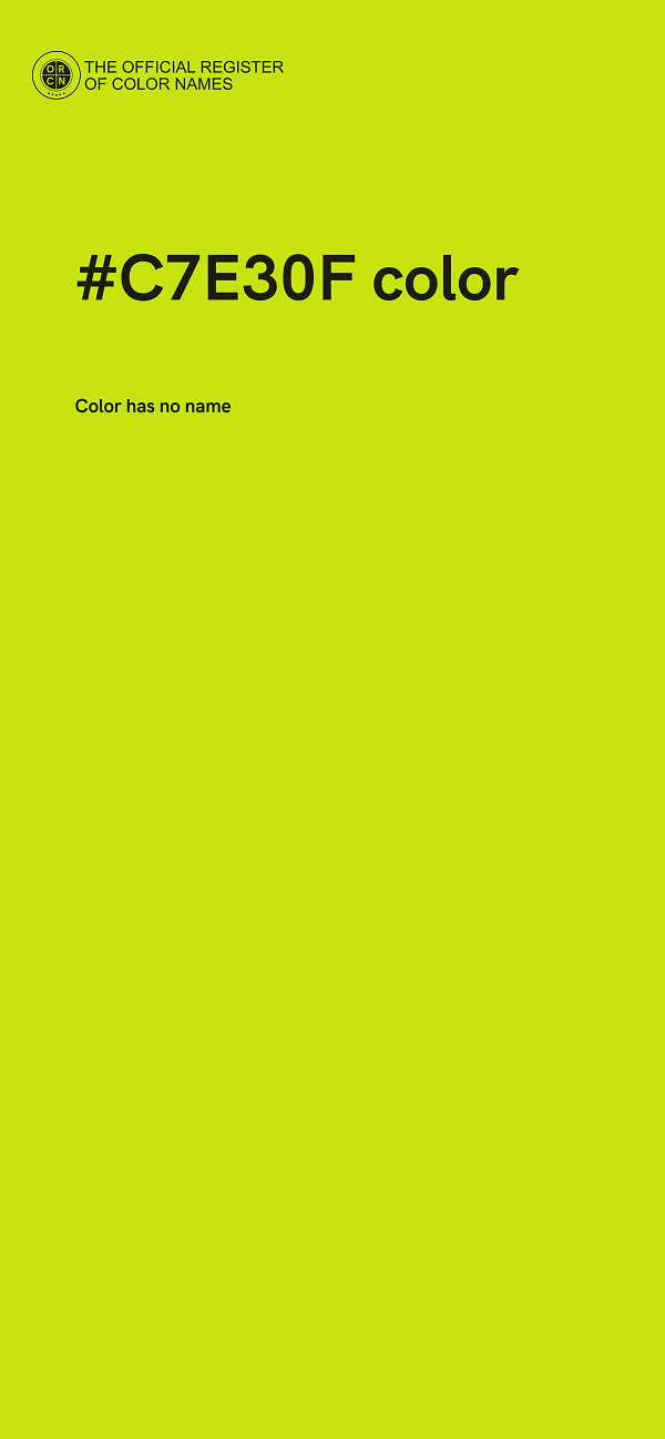 #C7E30F color image