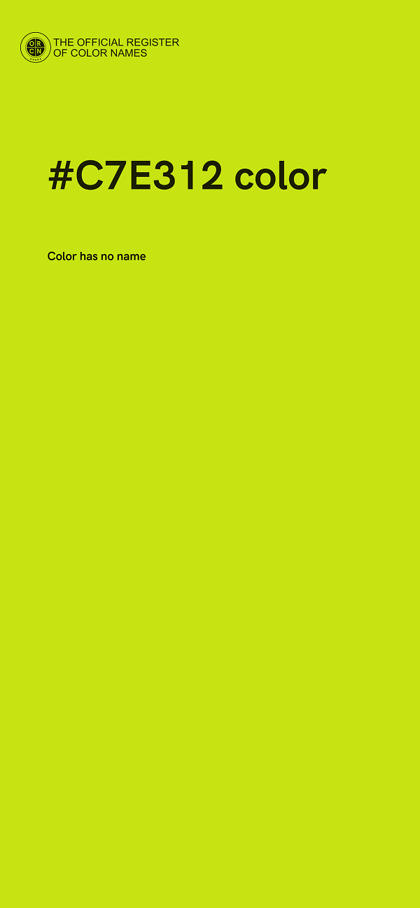 #C7E312 color image