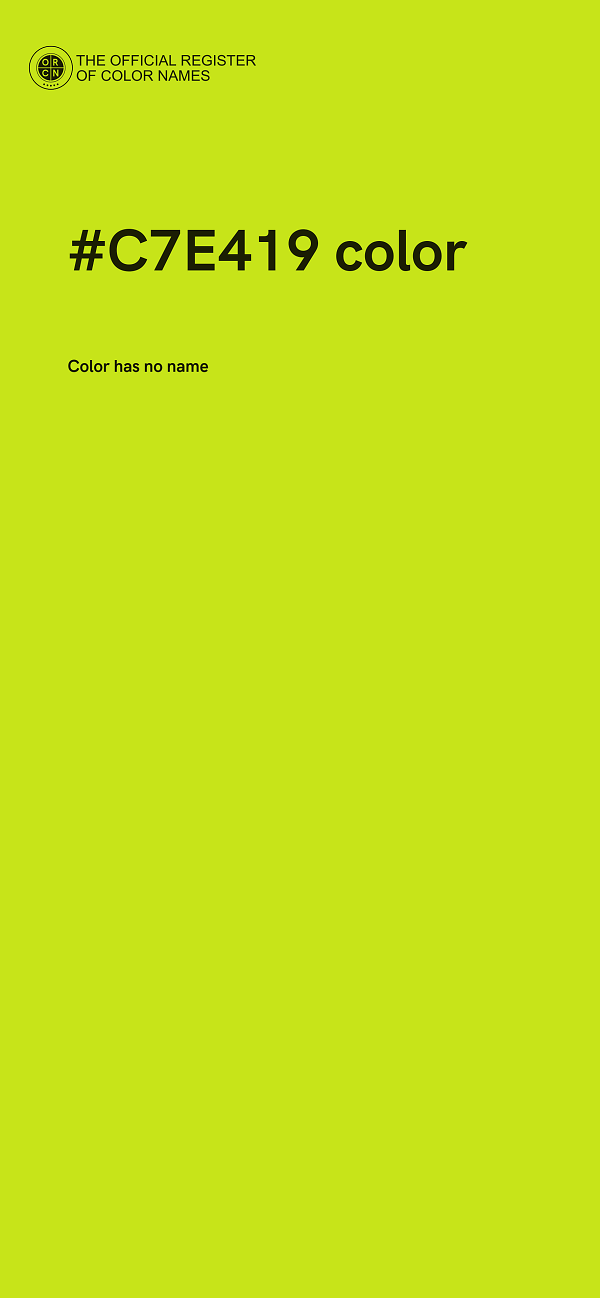 #C7E419 color image