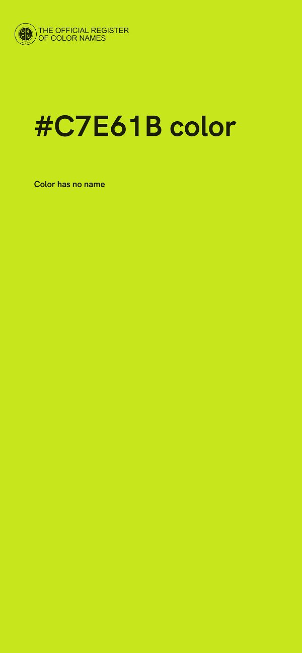#C7E61B color image