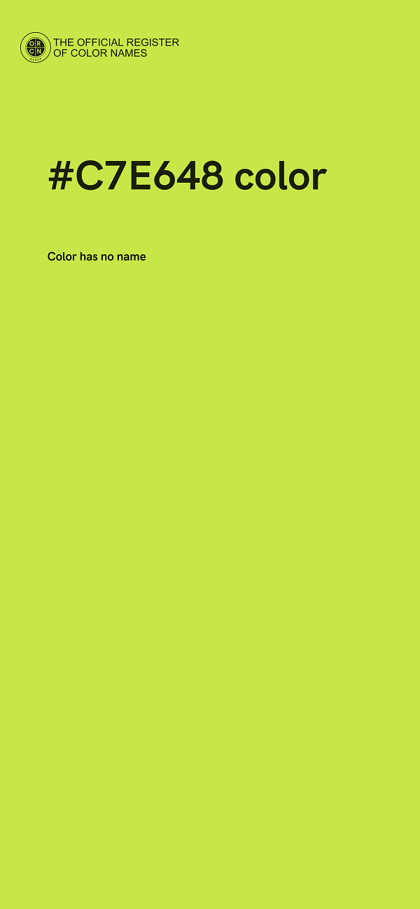 #C7E648 color image