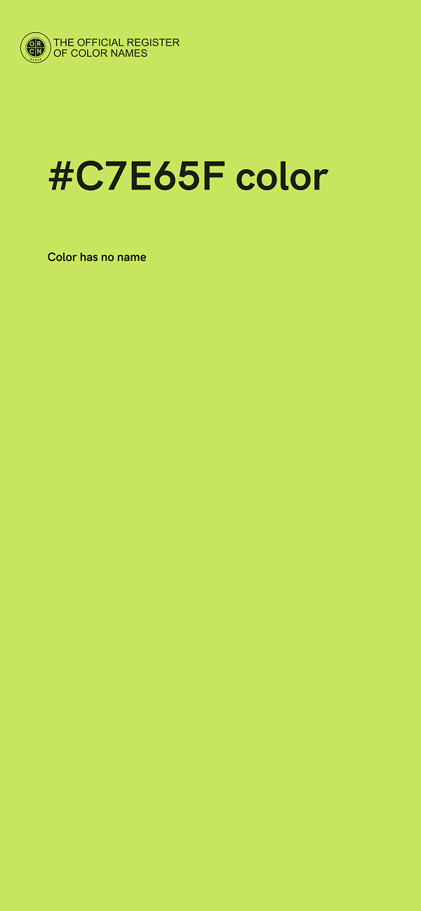 #C7E65F color image